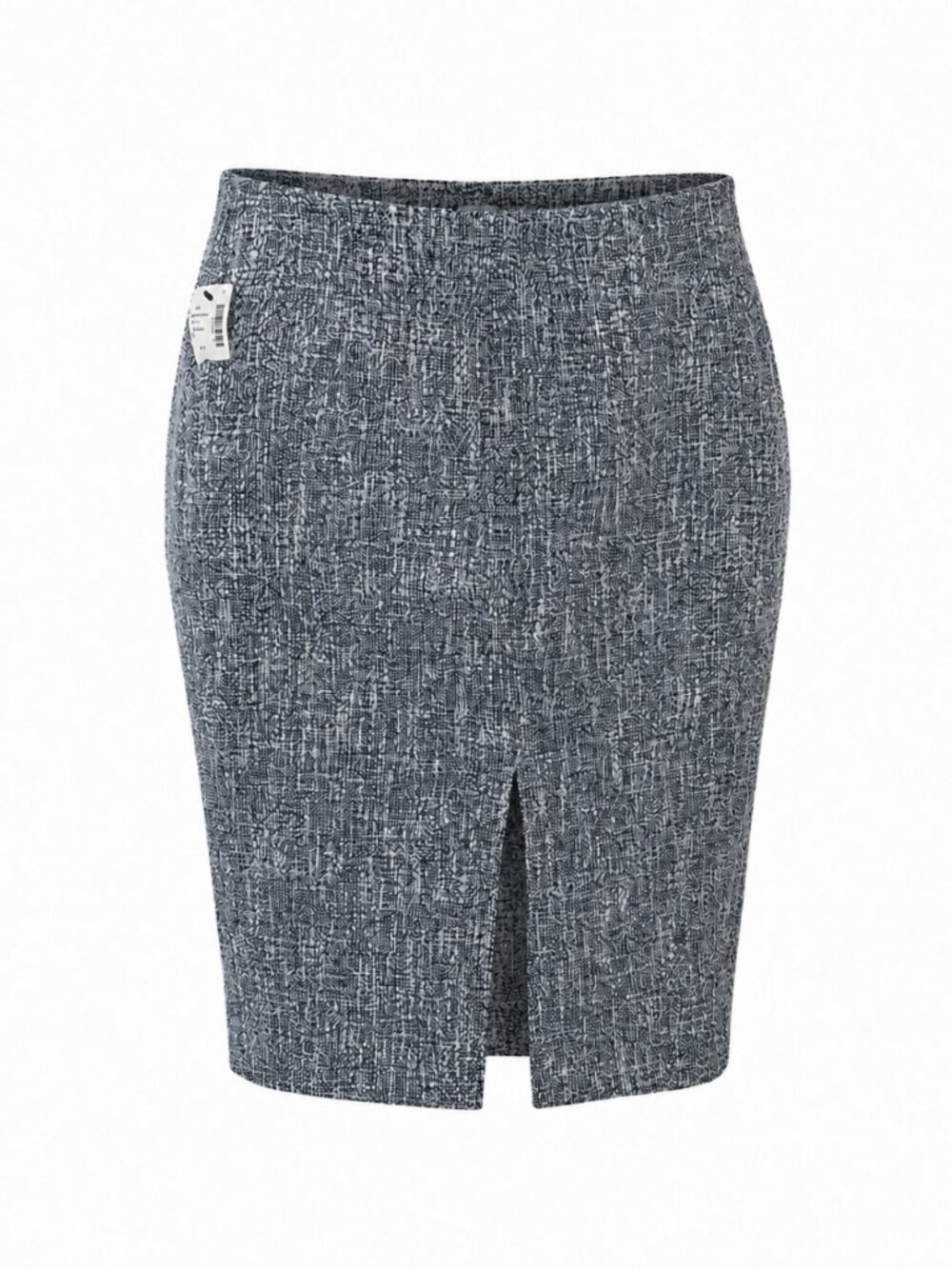 NWT RW&CO Grey- White Tweed Office Siren Skirt Women's 12